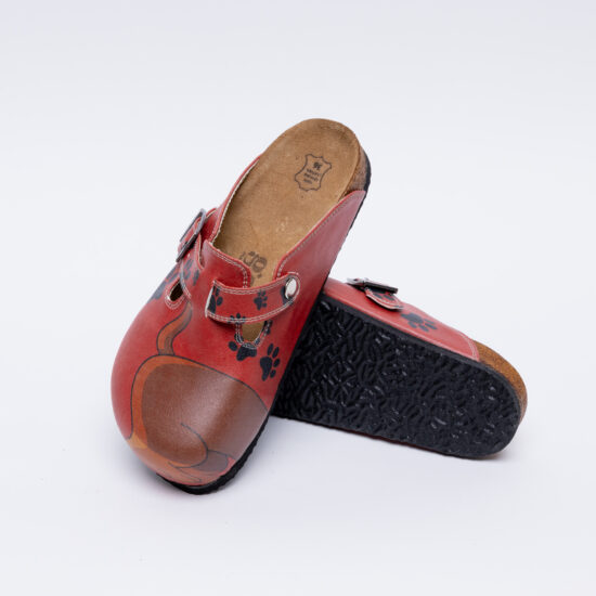 Ортопедични чехли със стелка от естествен велур / /