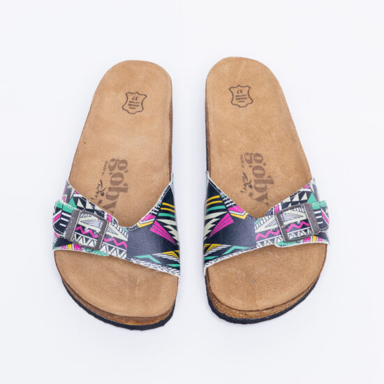 Летни ортопедични чехли с велурена стелка / /