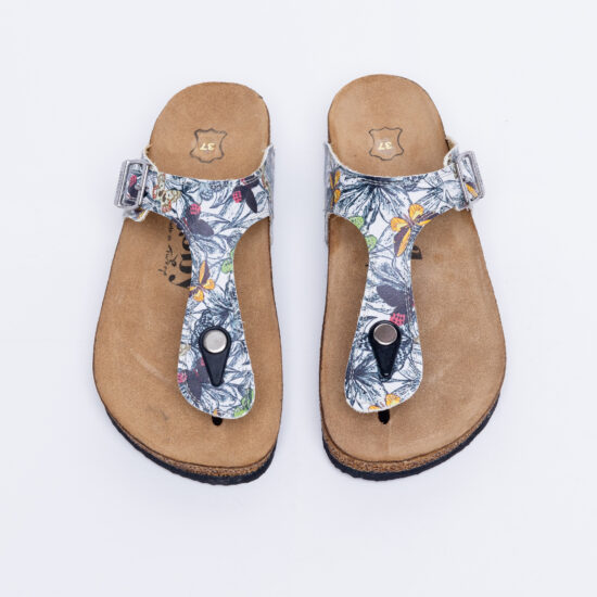 Летни ортопедични чехли с велурена стелка / /