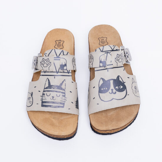 Летни ортопедични чехли с велурена стелка / /