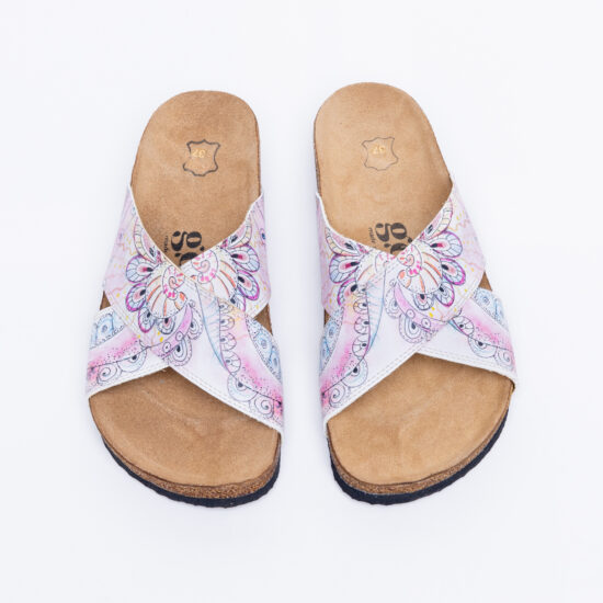 Летни ортопедични чехли с велурена стелка / /