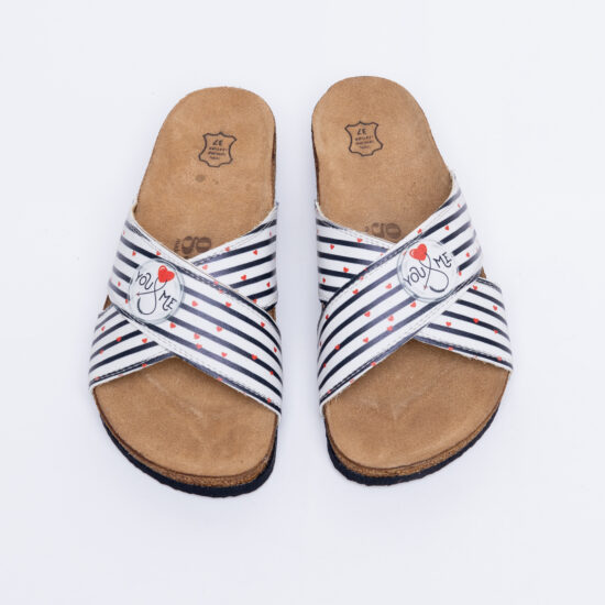 Летни ортопедични чехли с велурена стелка / /