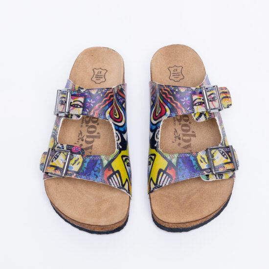 Летни ортопедични чехли с велурена стелка / /