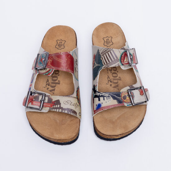 Летни ортопедични чехли с велурена стелка / /