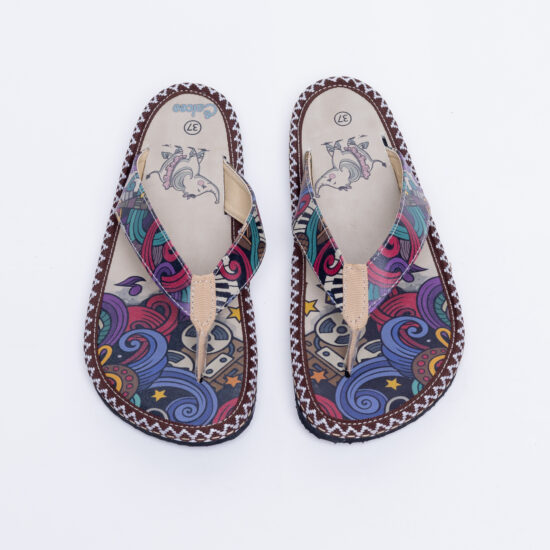 Цветни дамски чехли за плаж тип джапанки / / Цветни дамски чехли за плаж тип джапанки / /