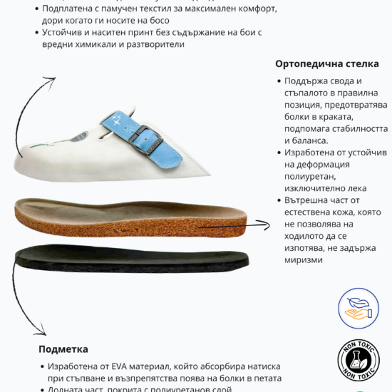 Oртопедични чехли с велурена стелка / /