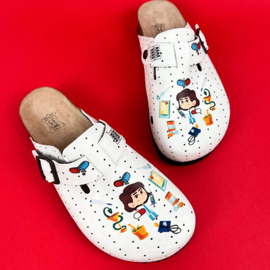 Ортопедични чехли със стелка от естествен велур / /