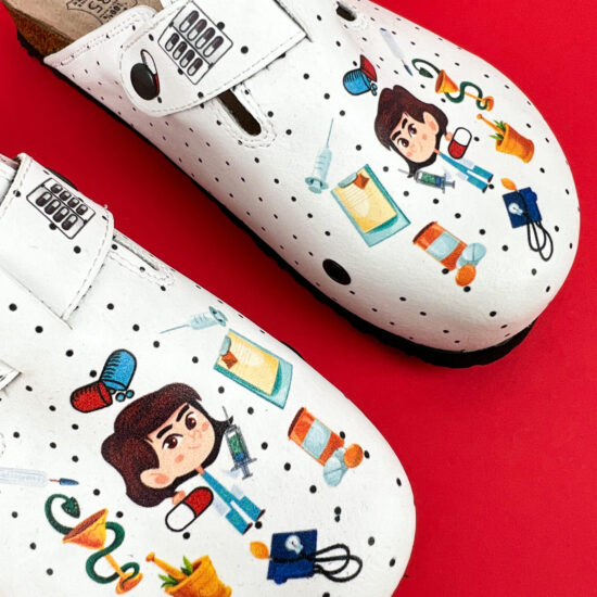 Ортопедични чехли със стелка от естествен велур / /