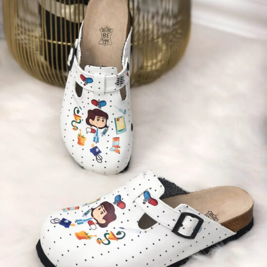 Ортопедични чехли със стелка от естествен велур / /