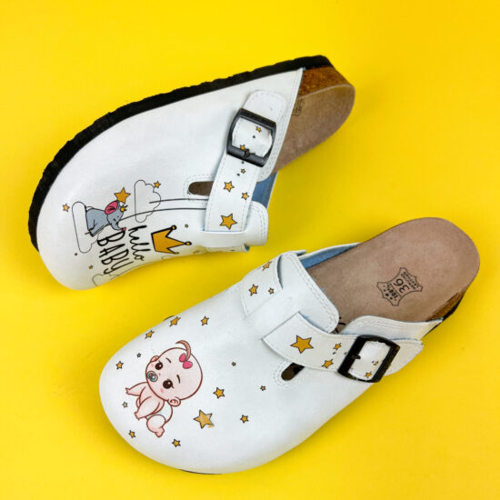 Ортопедични чехли със стелка от естествен велур / /