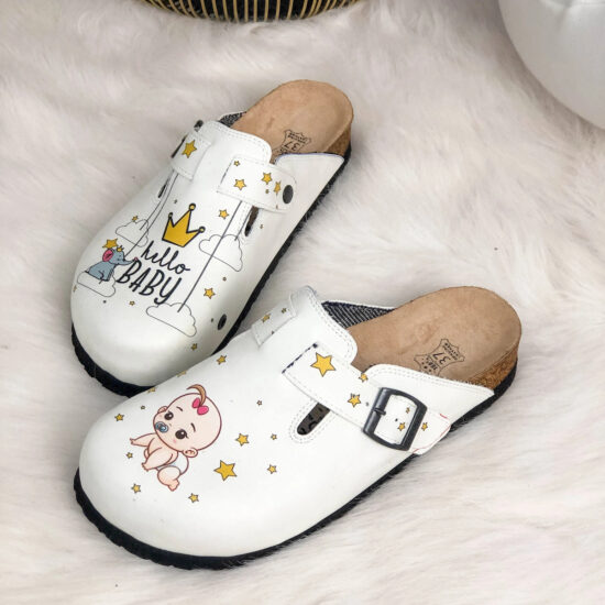 Ортопедични чехли със стелка от естествен велур / /