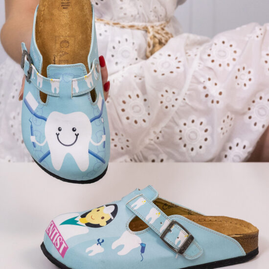 Ортопедични чехли със стелка от естествен велур / /