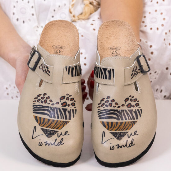 Ортопедични чехли със стелка от естествен велур / /