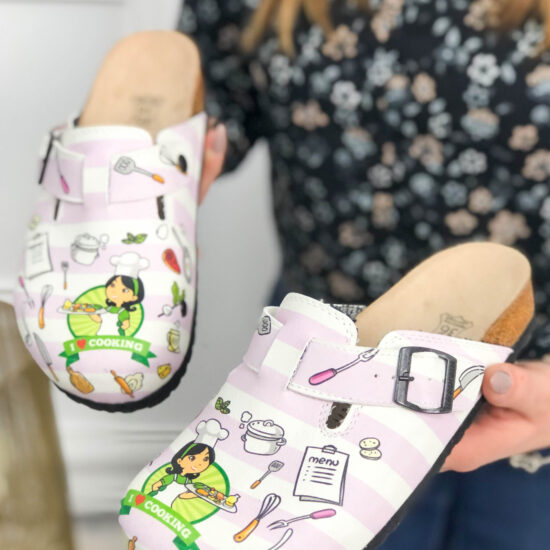 Ортопедични чехли със стелка от естествен велур / /