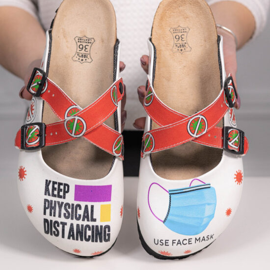 Ортопедични чехли със стелка от естествен велур / /