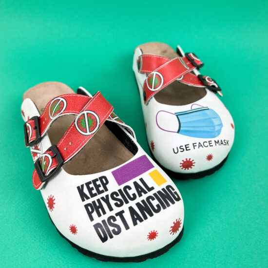 Ортопедични чехли със стелка от естествен велур / /