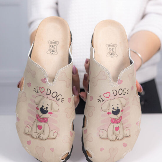 Ортопедични чехли със стелка от естествен велур / /