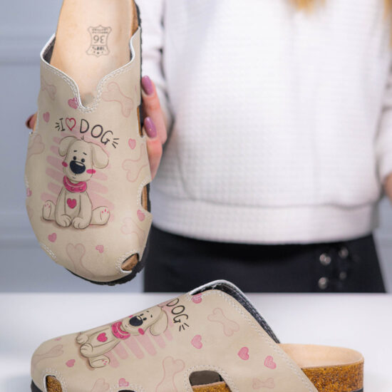 Ортопедични чехли със стелка от естествен велур / /