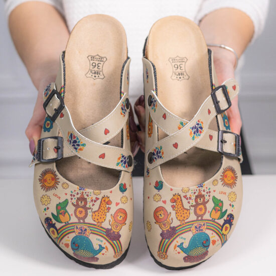 Ортопедични чехли със стелка от естествен велур / /