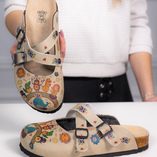 Ортопедични чехли със стелка от естествен велур / /