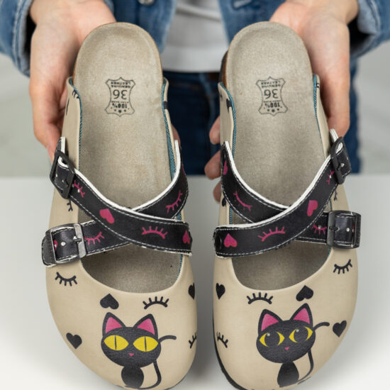 Ортопедични чехли със стелка от естествен велур / /