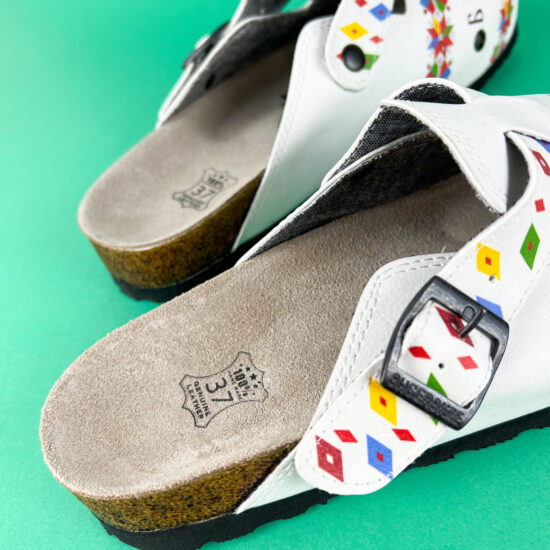 Ортопедични чехли със стелка от естествен велур / /