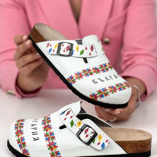 Ортопедични чехли със стелка от естествен велур / /