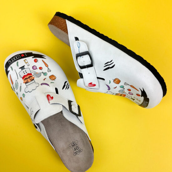 Мъжки ортопедични чехли с велурена стелка / /