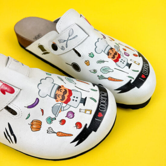 Мъжки ортопедични чехли с велурена стелка / /