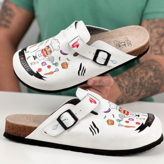 Мъжки ортопедични чехли с велурена стелка / /