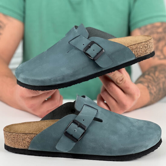 Мъжки ортопедични чехли от естествена кожа / /