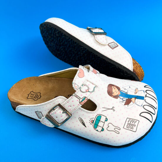 Ортопедични чехли със стелка от естествен велур / /