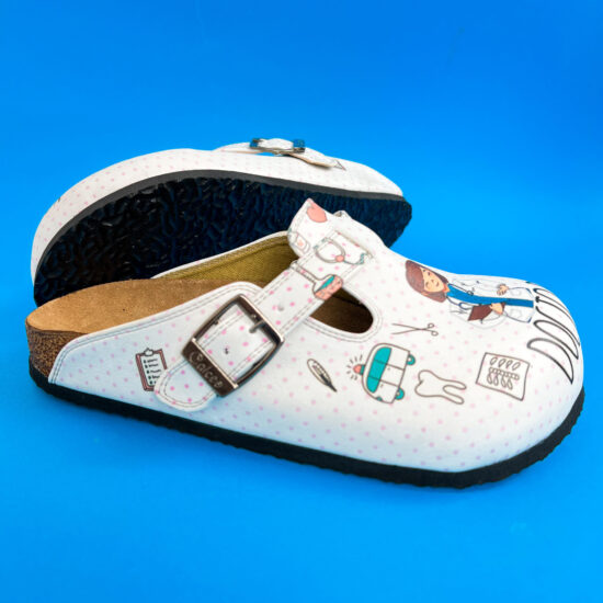 Ортопедични чехли със стелка от естествен велур / /