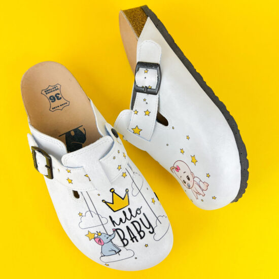 Ортопедични чехли със стелка от естествена кожа / /