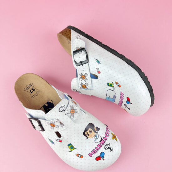 Ортопедични чехли със стелка от естествена кожа / /