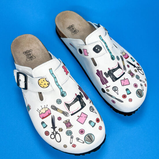 Ортопедични чехли със стелка от естествен велур / /