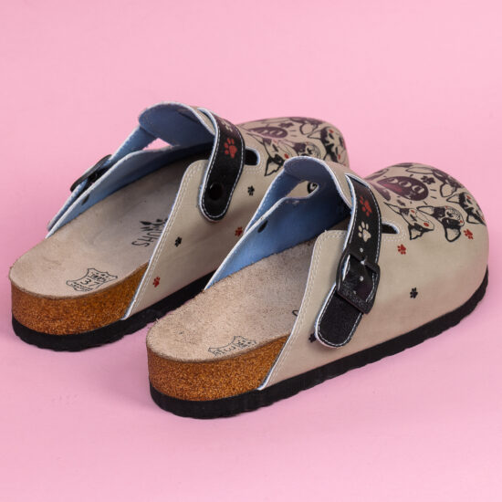 Ортопедични чехли със стелка от естествен велур / /