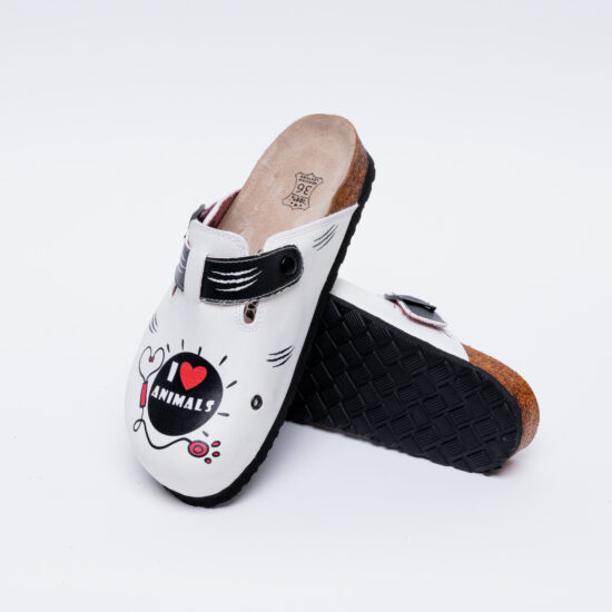 Ортопедични чехли със стелка от естествен велур / /