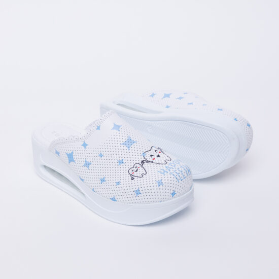 Бяло анатомично работно сабо от естествена кожа / / Бяло анатомично работно сабо от естествена кожа / /