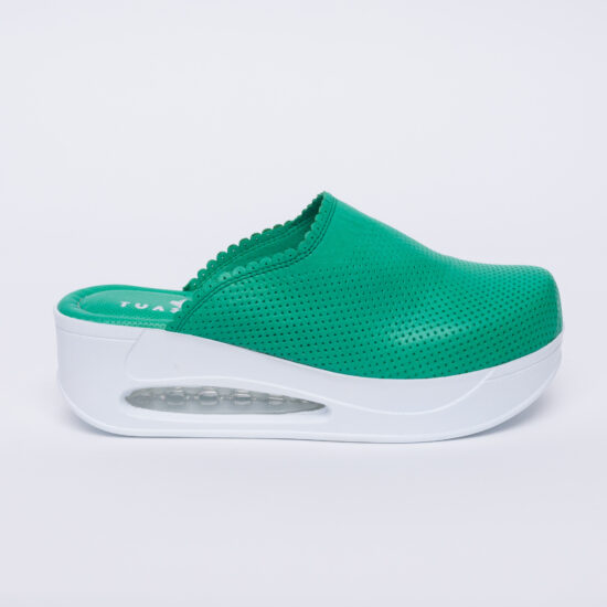 Анатомично сабо на платформа от естествена кожа / /