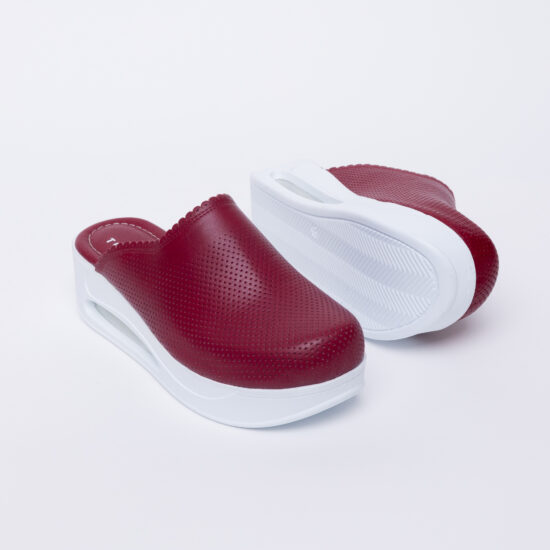 Анатомично сабо на платформа от естествена кожа / /