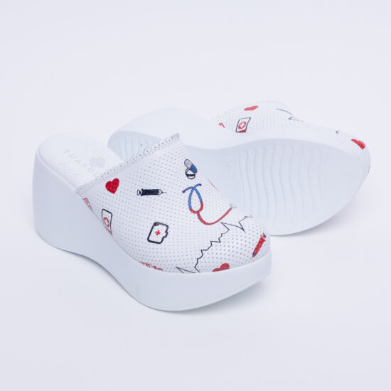 Медицинско сабо на платформа от естествена кожа / /