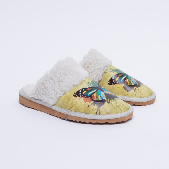 Меки дамски домашни пантофи с цветен принт / / Меки дамски домашни пантофи с цветен принт / /