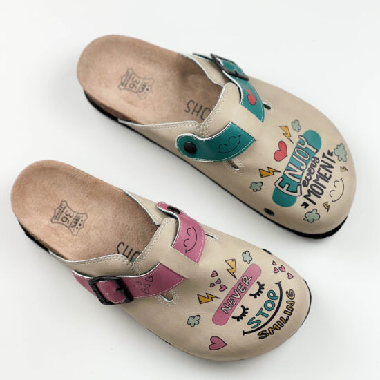 Ортопедични чехли със стелка от естествен велур / /