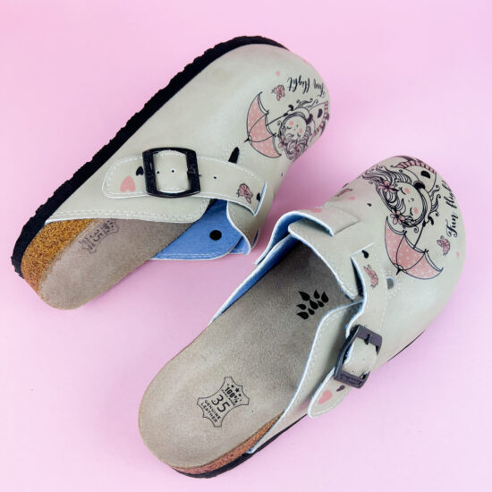 Ортопедични чехли със стелка от естествен велур / /