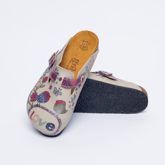 Ортопедични чехли със стелка от естествен велур / /