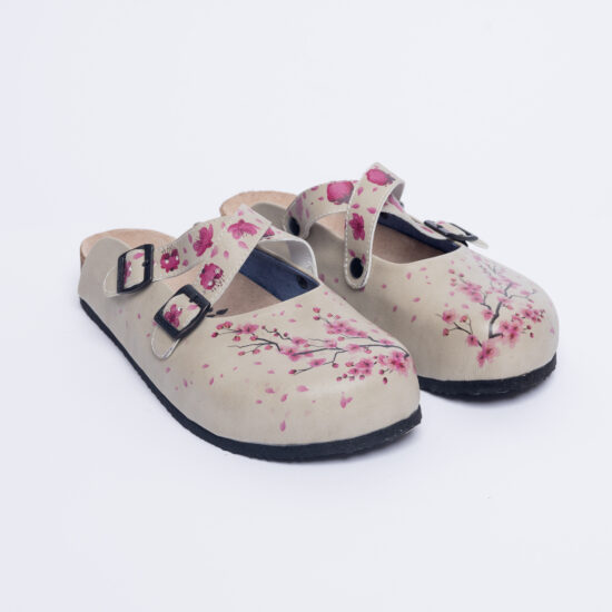 Ортопедични чехли със стелка от естествен велур / /