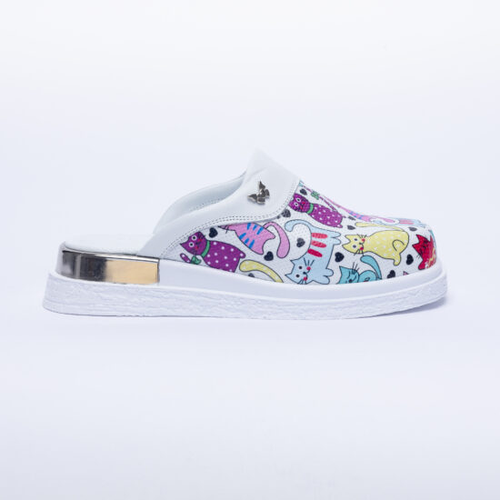 Анатомични чехли от естествена кожа с принт / / Анатомични чехли от естествена кожа с принт / /