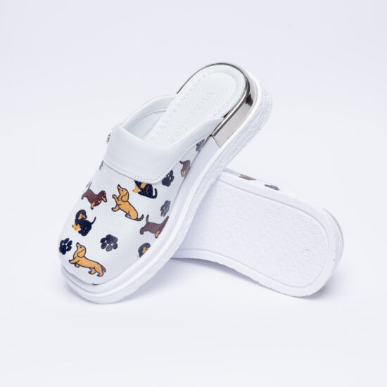 Анатомични чехли от естествена кожа с принт / / Анатомични чехли от естествена кожа с принт / /