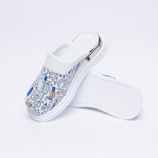 Анатомични чехли от естествена кожа с принт / / Анатомични чехли от естествена кожа с принт / /